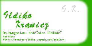 ildiko kranicz business card